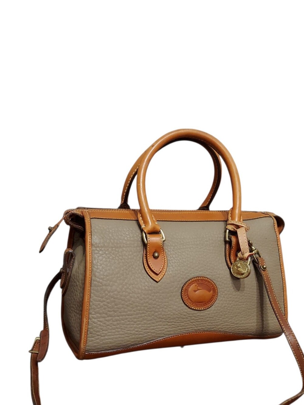 Dooney & Boutke Vintage All Weather Leather Satchel With Shoulder Strap - Picture 4 of 13